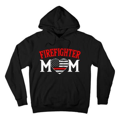 Firefighter Mom Thin Red Line Fireman Firefighting Patriotic Tall Hoodie