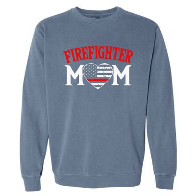 Firefighter Mom Thin Red Line Fireman Firefighting Patriotic Garment-Dyed Sweatshirt