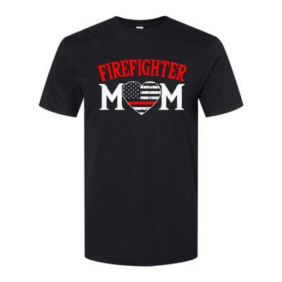 Firefighter Mom Thin Red Line Fireman Firefighting Patriotic Softstyle CVC T-Shirt