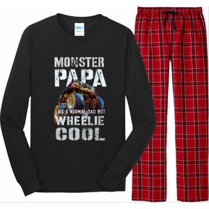 Funny MONSTER TRUCK PAPA Like Normal Dad But Wheelie Cool Long Sleeve Pajama Set