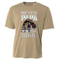 Funny MONSTER TRUCK PAPA Like Normal Dad But Wheelie Cool Cooling Performance Crew T-Shirt