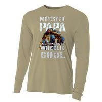 Funny MONSTER TRUCK PAPA Like Normal Dad But Wheelie Cool Cooling Performance Long Sleeve Crew