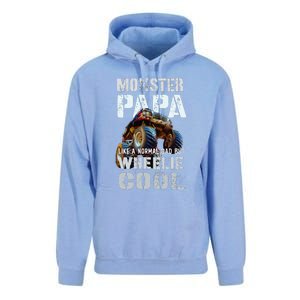 Funny MONSTER TRUCK PAPA Like Normal Dad But Wheelie Cool Unisex Surf Hoodie