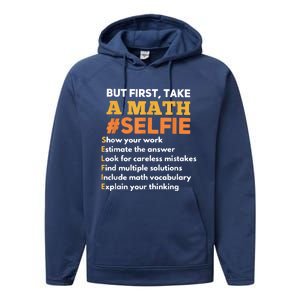 Funny Math Teacher Gift For A Math Nerd Performance Fleece Hoodie