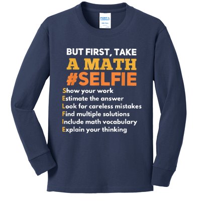 Funny Math Teacher Gift For A Math Nerd Kids Long Sleeve Shirt