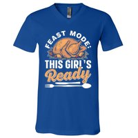 Feast Mode: This S Ready Gratitude Thanksgiving Cute Gift V-Neck T-Shirt