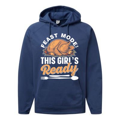 Feast Mode: This S Ready Gratitude Thanksgiving Cute Gift Performance Fleece Hoodie