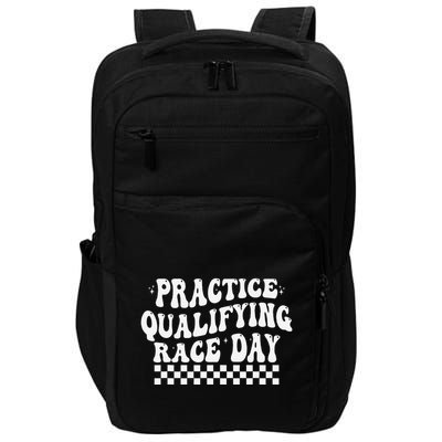 Funny Monday Tuesday Thursday Practice Qualifying Race Day Impact Tech Backpack
