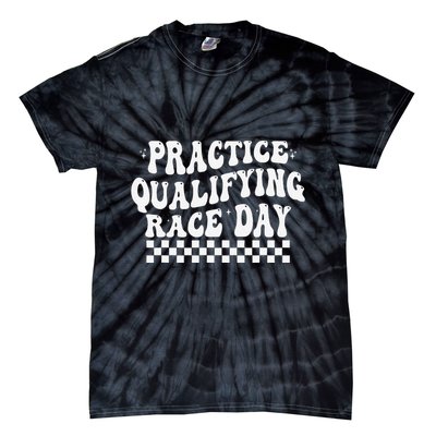 Funny Monday Tuesday Thursday Practice Qualifying Race Day Tie-Dye T-Shirt
