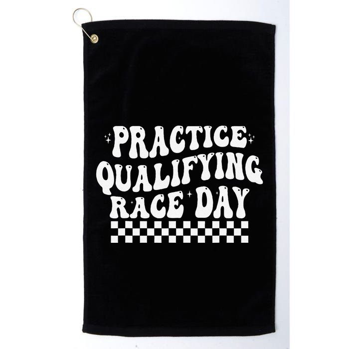 Funny Monday Tuesday Thursday Practice Qualifying Race Day Golf Towel