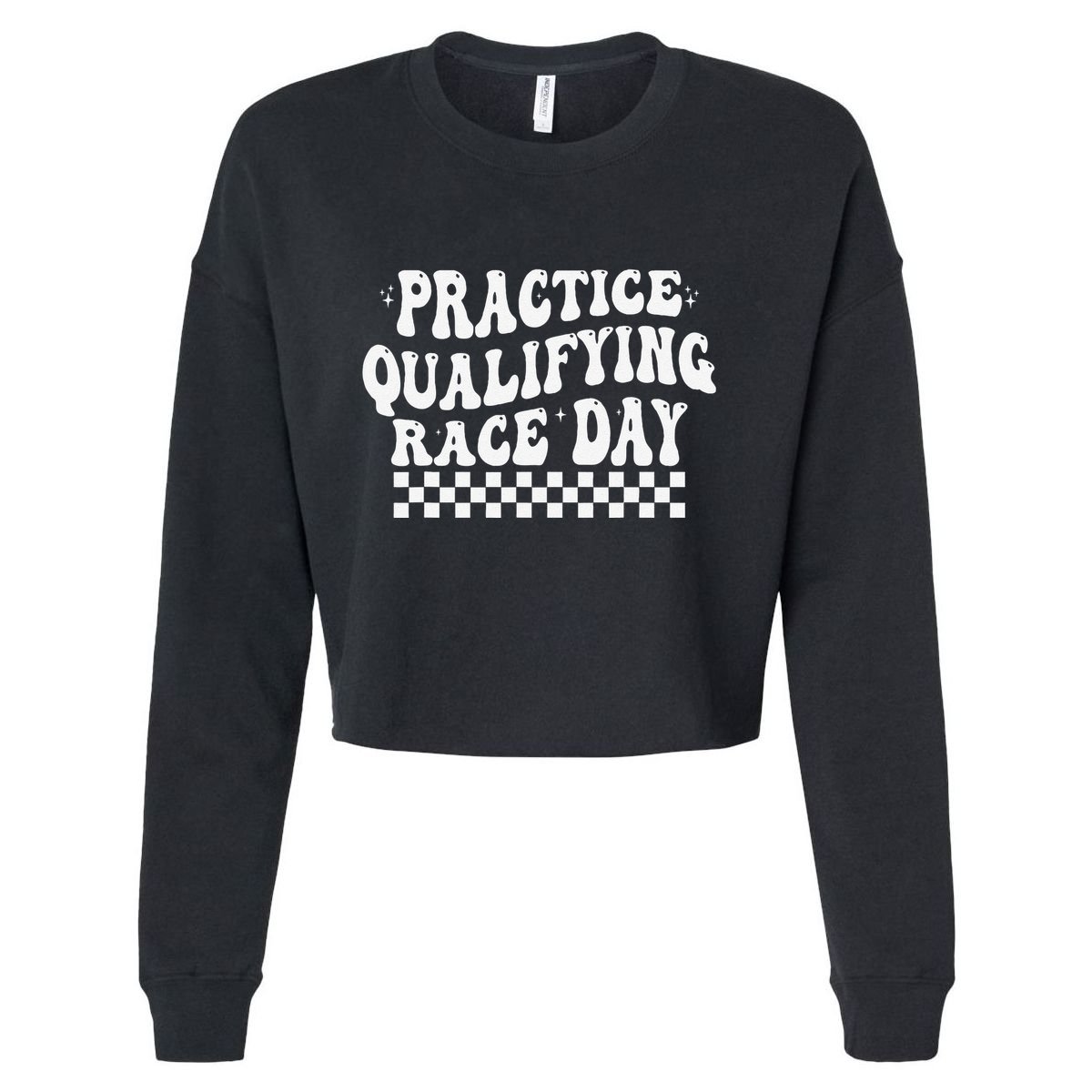Funny Monday Tuesday Thursday Practice Qualifying Race Day Cropped Pullover Crew