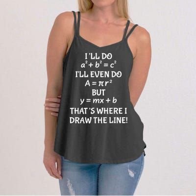 Funny Math Teacher Joke Men Women Fun Best Math Quotes Women's Strappy Tank