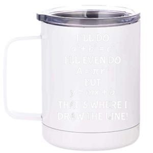 Funny Math Teacher Joke Men Women Fun Best Math Quotes 12 oz Stainless Steel Tumbler Cup