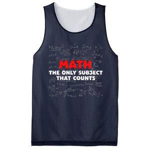 Funny Math The Only Subject That Counts Mesh Reversible Basketball Jersey Tank