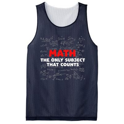 Funny Math The Only Subject That Counts Mesh Reversible Basketball Jersey Tank