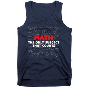 Funny Math The Only Subject That Counts Tank Top