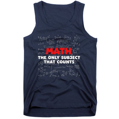 Funny Math The Only Subject That Counts Tank Top