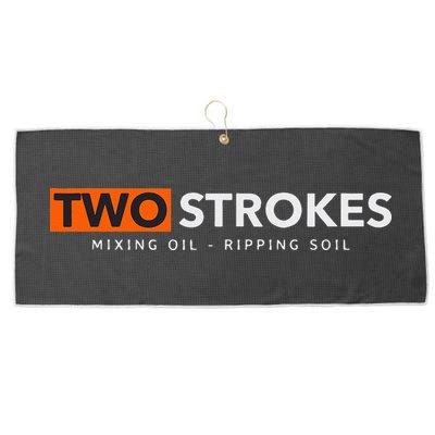 Funny Motocross Two Strokes Mixing Oil Ripping Soil Large Microfiber Waffle Golf Towel