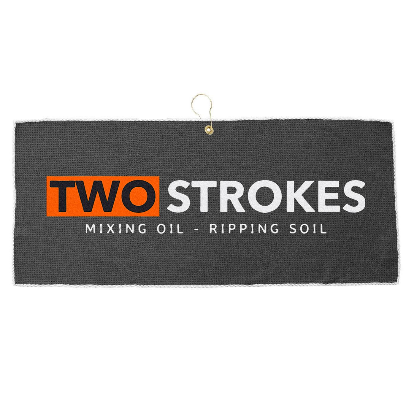 Funny Motocross Two Strokes Mixing Oil Ripping Soil Large Microfiber Waffle Golf Towel