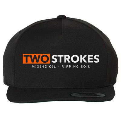 Funny Motocross Two Strokes Mixing Oil Ripping Soil Wool Snapback Cap
