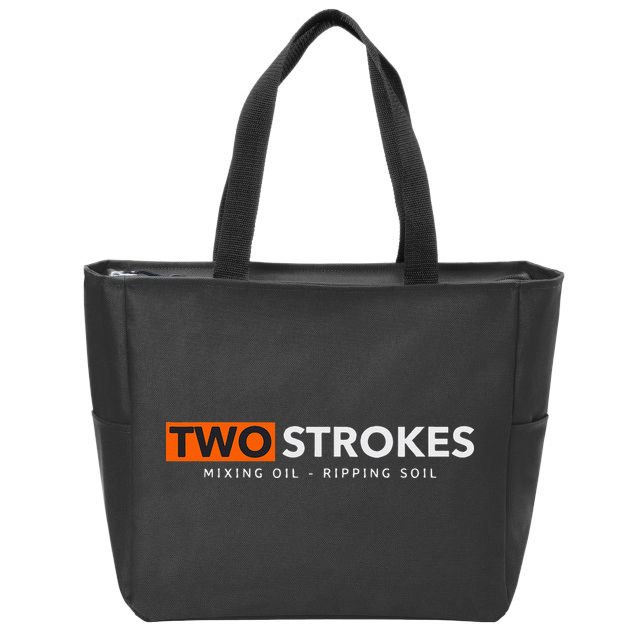 Funny Motocross Two Strokes Mixing Oil Ripping Soil Zip Tote Bag