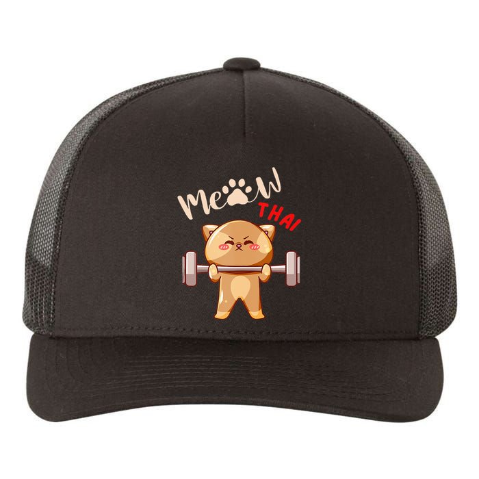 Funny Meow Thai Design For Thai Weightlifting Sport Lovers Yupoong Adult 5-Panel Trucker Hat