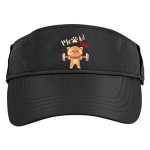 Funny Meow Thai Design For Thai Weightlifting Sport Lovers Adult Drive Performance Visor