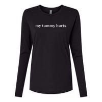 Funny My Tummy Hurts Womens Cotton Relaxed Long Sleeve T-Shirt