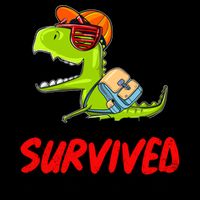 Funny My Teacher Survived 100 Days Of Me Trex Dinosaur 16oz Travel Tumbler