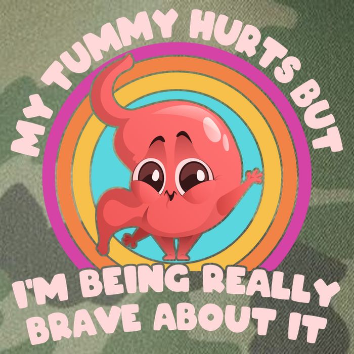 Funny My Tummy Hurts But IM Being Really Brave About It Legacy Tie Dye Trucker Hat