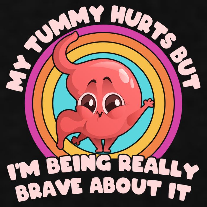 Funny My Tummy Hurts But IM Being Really Brave About It Ladies PosiCharge Tri-Blend Wicking Tank