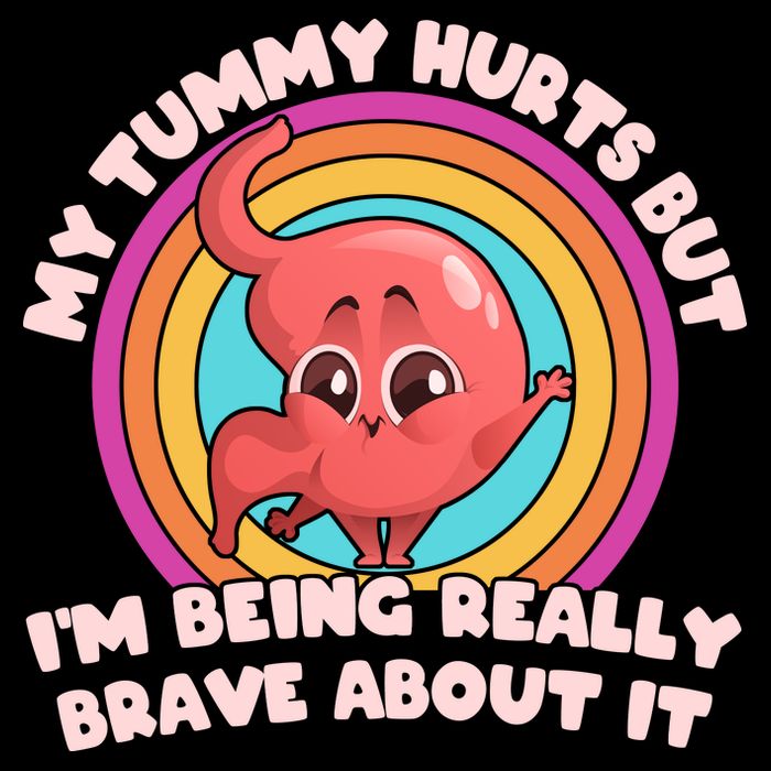 Funny My Tummy Hurts But IM Being Really Brave About It 7-Panel Snapback Hat