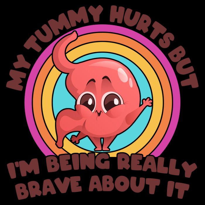 Funny My Tummy Hurts But IM Being Really Brave About It 16oz Travel Tumbler