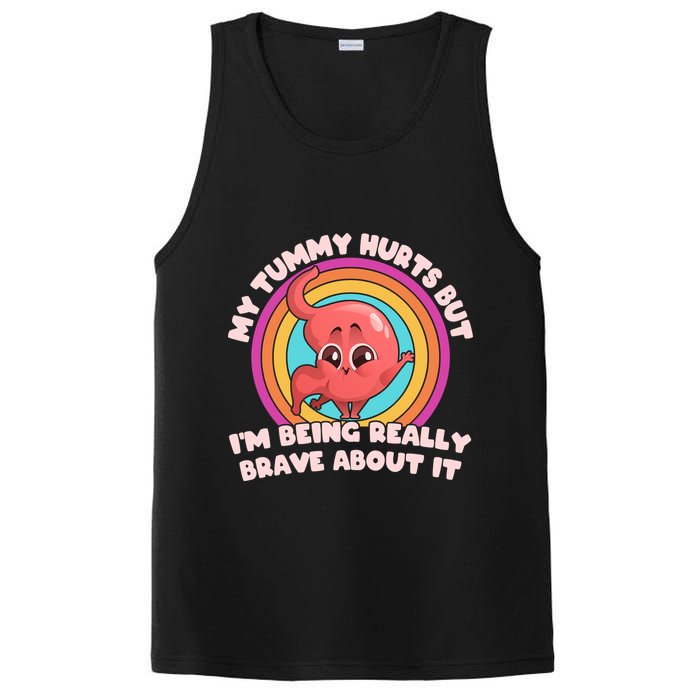 Funny My Tummy Hurts But IM Being Really Brave About It PosiCharge Competitor Tank
