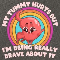 Funny My Tummy Hurts But IM Being Really Brave About It Cotton Canvas Backpack