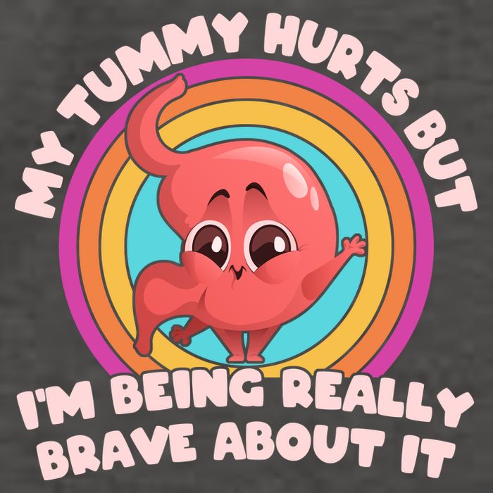 Funny My Tummy Hurts But IM Being Really Brave About It Vector Backpack
