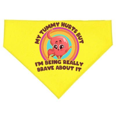 Funny My Tummy Hurts But IM Being Really Brave About It USA-Made Doggie Bandana