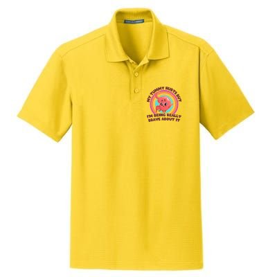 Funny My Tummy Hurts But IM Being Really Brave About It Dry Zone Grid Polo