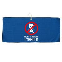 Fight Medical Tyranny Large Microfiber Waffle Golf Towel