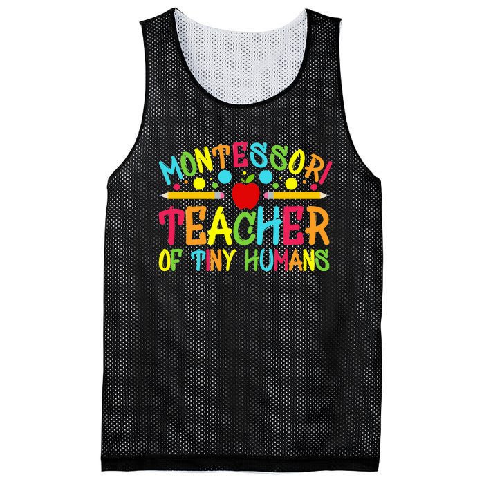 Funny Montessori Teacher Montessori Teacher Back To School Mesh Reversible Basketball Jersey Tank