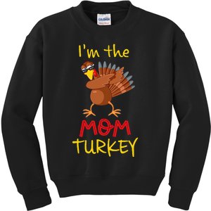 Funny Mom Turkey Matching Family Group Thanksgiving Party Kids Sweatshirt