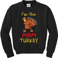 Funny Mom Turkey Matching Family Group Thanksgiving Party Kids Sweatshirt