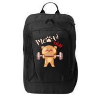 Funny Meow Thai Design For Thai Weightlifting Sport Lovers City Backpack