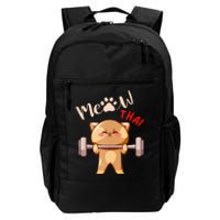 Funny Meow Thai Design For Thai Weightlifting Sport Lovers Daily Commute Backpack