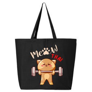 Funny Meow Thai Design For Thai Weightlifting Sport Lovers 25L Jumbo Tote