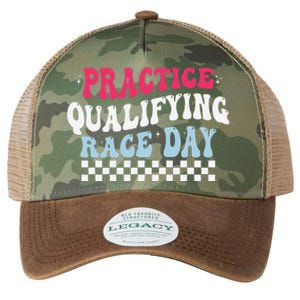 Funny Monday Tuesday Thursday Practice Qualifying Race Day Legacy Tie Dye Trucker Hat