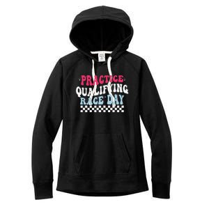 Funny Monday Tuesday Thursday Practice Qualifying Race Day Women's Fleece Hoodie