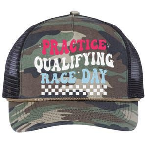 Funny Monday Tuesday Thursday Practice Qualifying Race Day Retro Rope Trucker Hat Cap