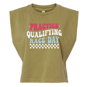 Funny Monday Tuesday Thursday Practice Qualifying Race Day Garment-Dyed Women's Muscle Tee