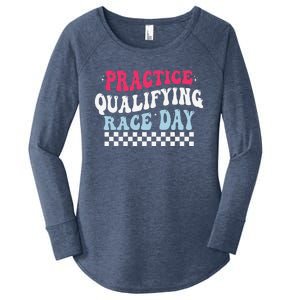 Funny Monday Tuesday Thursday Practice Qualifying Race Day Women's Perfect Tri Tunic Long Sleeve Shirt